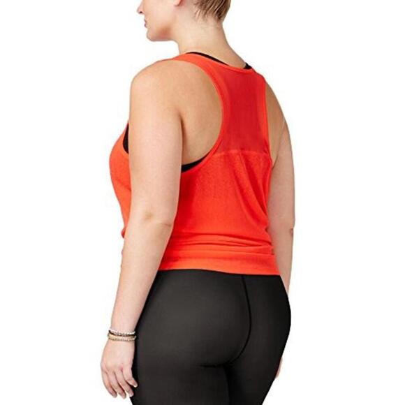 Material Girl Active Womens Plus Size Graphic Racerback Tank Top Size 1X - Picture 2 of 2